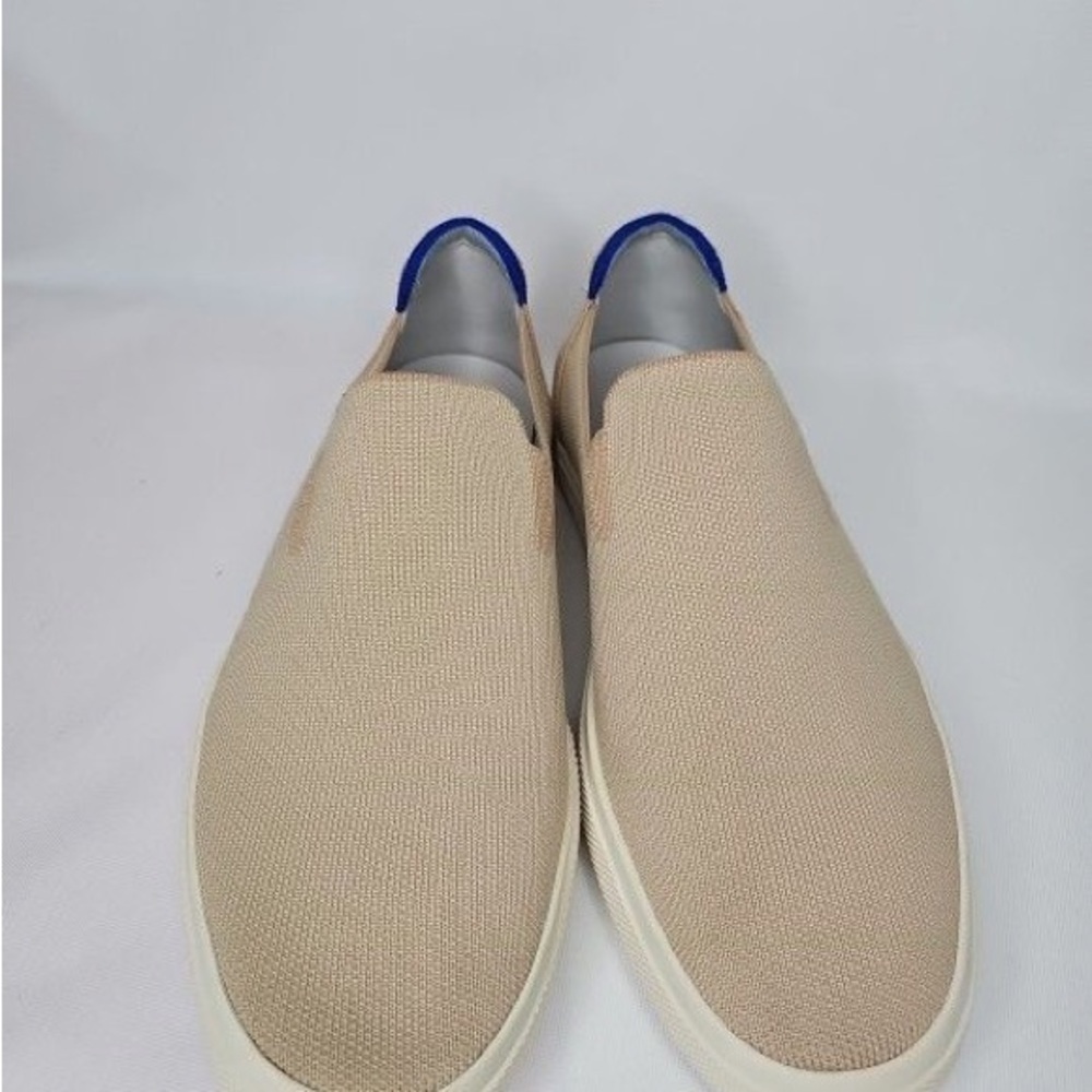 Rothy's Beige Slip-On Sneakers with Blue Accent - Picture 2 of 16